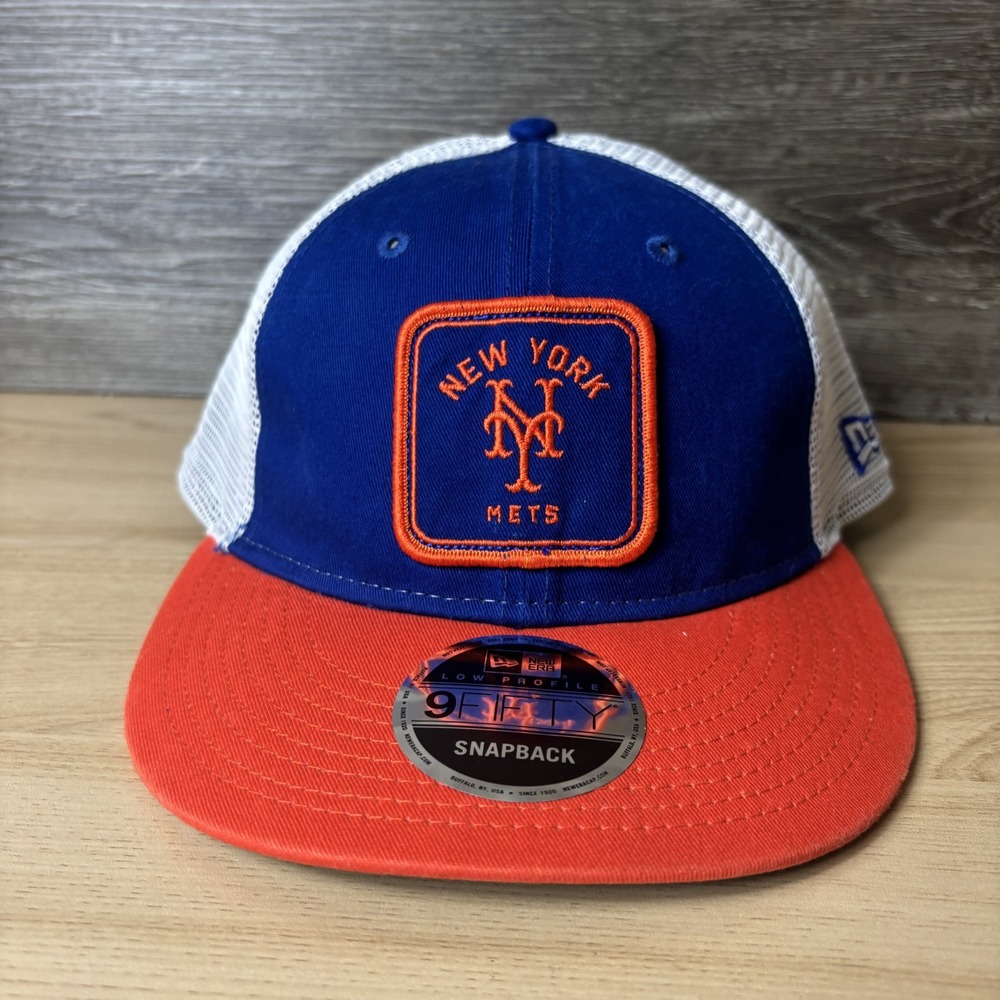 New York Mets Hat Cap Snap Back Blue Orange Trucker New Era MLB Baseball NEW